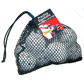 Unique Hot Glove Practice Plastic Baseballs In Mesh Bag (12 Pack)