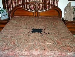 Light Pink Pashmina Jamavar Indian Bedspread Bedding Couch Throw King/queen 108"