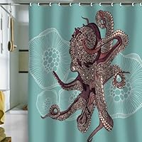 DENY Designs Valentina Ramos Octopus Bloom Shower Curtain, 69 by 72-Inch