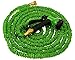 Gen8 Products Expandable Garden Hose with Solid Brass Ends and 8 Position Spray Nozzle, 3/4-Inch x 50 Feet