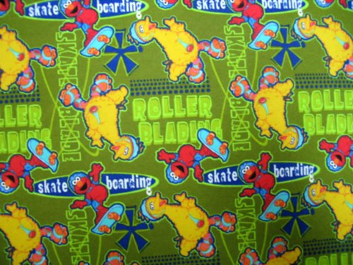 Picture of Cozy SheetWorld Fitted Pack N Play (Graco) Sheet - Sesame Street Skating - Made In USA GPP-F313 (Playard Bedding)