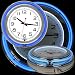 14 Inch Double Ring Neon Clock Blue Outer White Inner (fls)