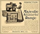 1900 Ad Majestic Iron Steel Range Stove Cooking Maid - Original Print Ad