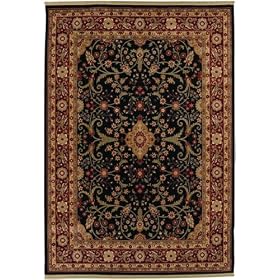 Shaw Area Rugs: Kathy Ireland Gallery Rug: Garden Fantasy Black 11500: 9'3x13'3 Rectangle by Shaw Rugs