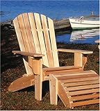 Rustic Natural Cedar 040404A Looks Oversized Adirondack Chair,