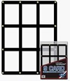 BCW 9 Card Screwdown Holder - Black Border - Baseball, Football, Basketball, Hockey, Nascar, Sportscards, Gaming & Trading Cards Collecting Supplies