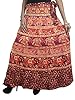 Indiatrendzs Magical Indian Wrap-Around Long Skirt with Printed Elephants Deer Camel