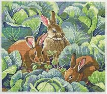 Bunny Patch Wool Needlepoint Kit