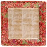 Caspari Marrakesh Square Paper Dinner Plate Package, Spice