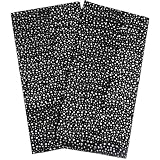 ArtisanStreet's Black & White Dots 2-Ply Batik Napkins. Set of 2. Reversible Construction. No Iron.