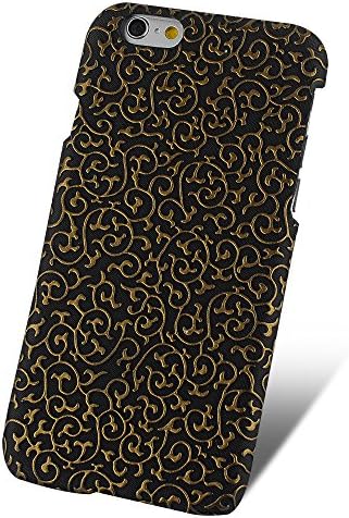 iPhone 6 Case,ChengYung[TM] Gold Embroider Cloth Hard Case Cover[Slim Fit][Luxury][Bohemian Style] for iPhone 6 (4.7inch)-Cloth Black