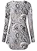 BAISHENGGT Women's Long Sleeve Buttons Tunic Top L Brown