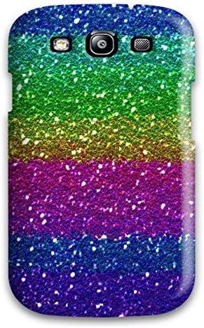 For Galaxy Case, High Quality Glittery Rainbow Stripe For Galaxy S3 Cover Cases