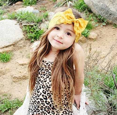 GUANGRUIDA Baby Girls Cotton Turban Headbands Hair Flower (7 PACK)