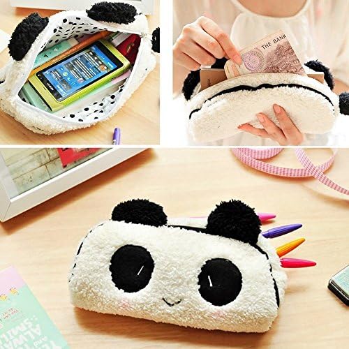 woooo® Lovely Panda Pencil Pen Card Case Cosmetic Notebook Makeup Bag Purse for Girls Boys