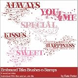 Photoshop Brushes - Embraced Titles Brushes and Stamps