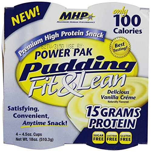 MHP Fit & Lean Protein Pudding, Vanilla, 4.5 Ounce, 4 Count