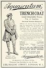 1918 Ad Aquascutum Trench Coat Fleece Fur Leather Waterproof Fashion London Man - Original Print Ad