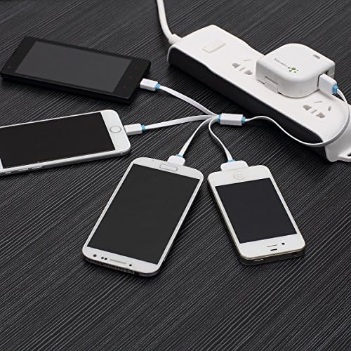 LENTION 1M 4 in 1 Multi USB Charger Charging Cable Cord For iPhone, iPad, Samsung HTC XiaoMi Android Mobile Phone