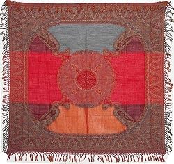 Wool Fabric Winter Scarves in Square 40 x 42 inches (sjmwr039)
