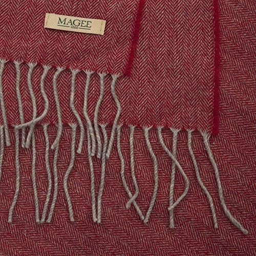 Grey and Red Large Pashmina - GREY/RED