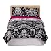 Xhilaration Black Scroll Comforter Set - Full