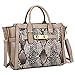 Dasein Faux Leather Belted Medium Tote Satchel Shoulder Bag