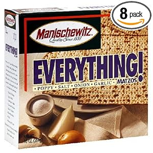 MANISCHEWITZ Everything! Poppy, Salt, Onion, Garlic Matzo, 10-Ounce Boxes (Pack of 8) by Garlic Salts