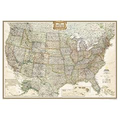 USA Political Antique Enlarged Map: PP.NGUS620115