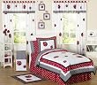 Red and White Polka Dot Ladybug Full / Queen Girls Kids Childrens 3 pc Bedding Set by JoJo Designs