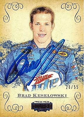 AUTOGRAPHED Brad Keselowski 2011 Press Pass Eclipse Racing (#2 Miller Lite Racing Rookie) Rare Insert Signed Collectible NASCAR Gold Insert Trading Card with COA (#28 of only 55 produced!)