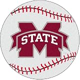 Fanmats Mississippi State Bulldogs Baseball-Shaped Mat