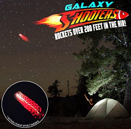Galaxy Shooters® New 2015 Pre Release Flying LED Rocket! Shoots over 200 Feet, Lights up the Night Sky Like A Firework! Comes Back Like A Boomerang! The Coolest Outdoor Nighttime Toy Ever! The Original LED Helicopter Shooters! Lifetime Warrantee! Don't Be Fooled By Cheap Imitations! Guaranteed