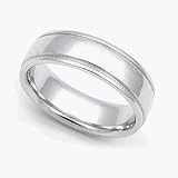 Gold 5.5mm Milgrain Wedding Band