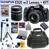 Olympus E520 IS 10MP Digital SLR Camera W/14-42MM & 40-150MM and 4GB DLX Accessory Outfit