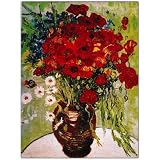 Trademar Art Vincent van Gogh Daisies and Poppies Canvas Art
