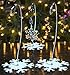 BANBERRY DESIGNS Christmas Ornament Stand - Set of 3 Snowflake Themed Ornament Hangers - White Glittered Snowflake Base