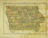 1880 MAP IOWA AMERICA BRITANNICA NINTH EDITION PRINT