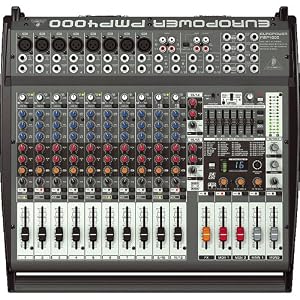 Behringer Europower PMP4000 1600-Watt 16-Channel Powered Mixer with Multi-FX Processor and FBQ... by 