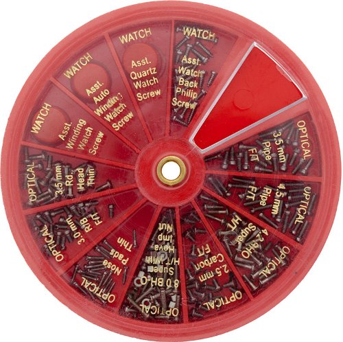 SE 250 Pc Glasses/ Watch Repair Screws In Plastic Revolving Box