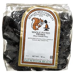 Bergin Nut Company Prunes Pitted Whole, 16-Ounce Bags (Pack of 3)