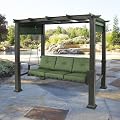 Outdoor Patio Pergola 3-Seater Swing