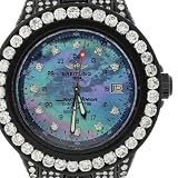 22.00ct F Vs/SI-1 Diamond Black PVD Breitling Superocean Mother of Pearl dial
