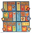 Placemats and coasters, 'Summer Fun' (set for 6)