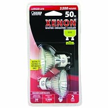Feit Electric BPXN50MR16/GU10/2 Xenon MR16120-Volt Bulb, 2 Pack