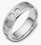 7mm Custom Platinum Design Comfort Fit Wedding Band Ring