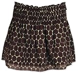 PRINTED COTTON VOILE SHIRRED MINI SKIRT