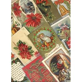 50 Beautiful Antique Christmas Postcards-2 Santas-