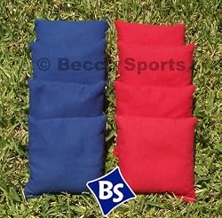 Weather Resistant Cornhole Bags Set - 4 Red & 4 Royal Blue