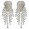 Crystal Heart Tasseled Hollywood Earrings